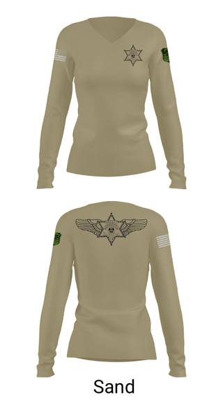 Womens Long Sleeve Vneck Shirt, Air Support, , Teamtime, Team time, sublimation, custom sports apparel, team uniforms, spirit wear, spiritwear, sports uniforms, custom shirts, team store, custom team store, fundraiser sports, apparel fundraiser