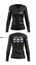 Vance County Sheriff's Office  K9 Unit 48237740 Women's Long Sleeve V-neck Shirt - 7