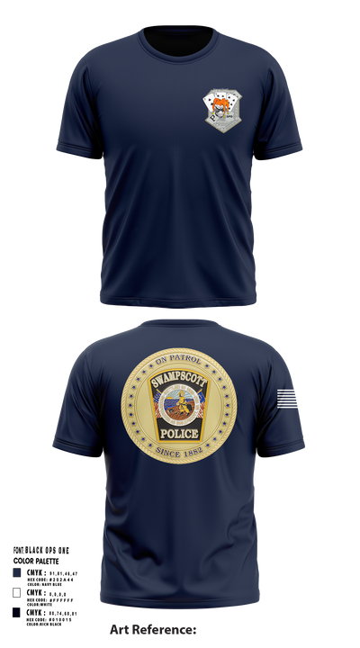 Swampscott Police 55581807 Short Sleeve Performance Shirt - 118