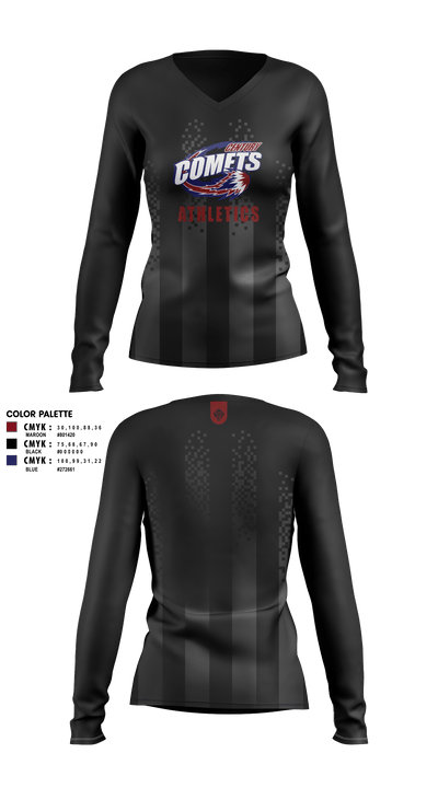 Century Middle School 4855842 Women's Long Sleeve V-neck Shirt - 1