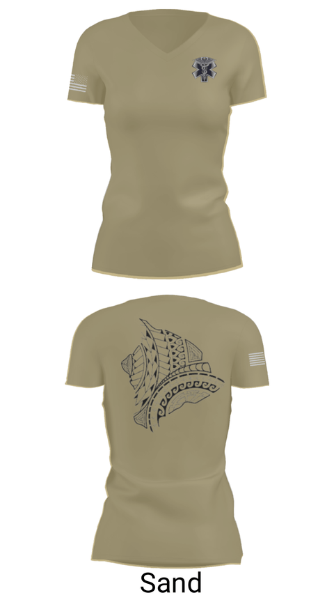 Women's Short Sleeve Vneck Shirt, MEDICS, National Guard, Teamtime, Team time, sublimation, custom sports apparel, team uniforms, spirit wear, spiritwear, sports uniforms, custom shirts, team store, custom team store, fundraiser sports, apparel fundraiser