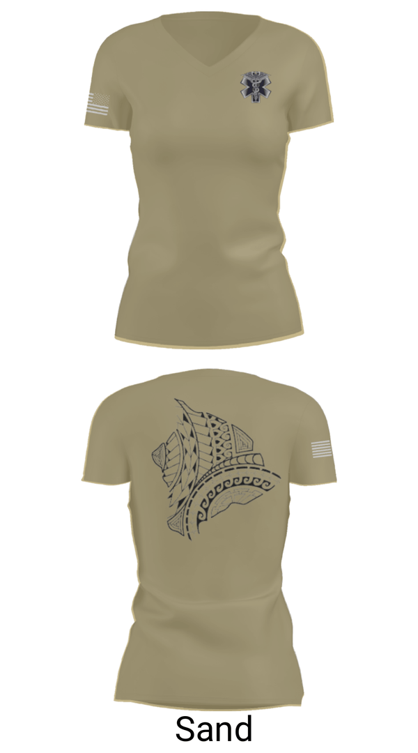 Women's Short Sleeve Vneck Shirt, MEDICS, National Guard, Teamtime, Team time, sublimation, custom sports apparel, team uniforms, spirit wear, spiritwear, sports uniforms, custom shirts, team store, custom team store, fundraiser sports, apparel fundraiser