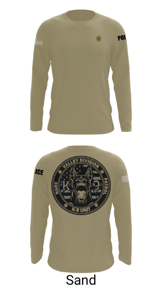 Long Sleeve Performance Shirt, VALLEY K9, , Teamtime, Team time, sublimation, custom sports apparel, team uniforms, spirit wear, spiritwear, sports uniforms, custom shirts, team store, custom team store, fundraiser sports, apparel fundraiser