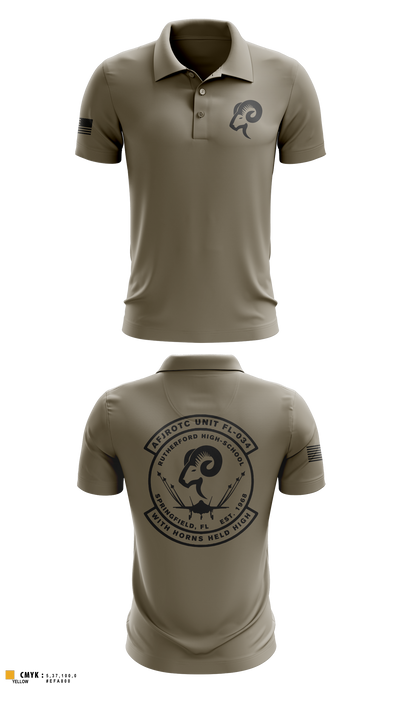 AFJROTC FL-034 58345712 Short Sleeve Performance Polo - 4