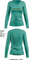 Alpha and Omega LLC 17652794 Women's Long Sleeve V-neck Shirt - 1