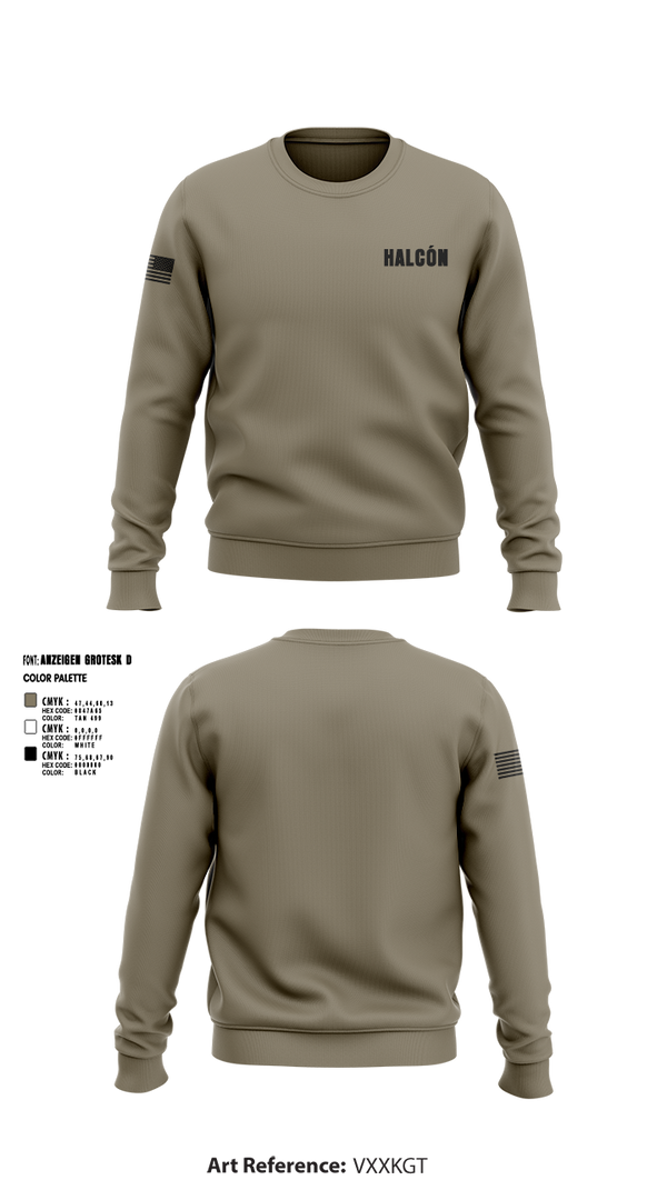 Crew Neck Sweatshirt, Halcón, , Teamtime, Team time, sublimation, custom sports apparel, team uniforms, spirit wear, spiritwear, sports uniforms, custom shirts, team store, custom team store, fundraiser sports, apparel fundraiser