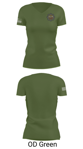 Women's Short Sleeve Vneck Shirt, Moose Knuckles, Army, Teamtime, Team time, sublimation, custom sports apparel, team uniforms, spirit wear, spiritwear, sports uniforms, custom shirts, team store, custom team store, fundraiser sports, apparel fundraiser