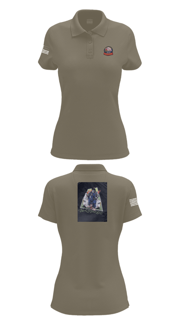 Women's Short Sleeve Performance Polo, AIMD IWAKUNI, Navy, Teamtime, Team time, sublimation, custom sports apparel, team uniforms, spirit wear, spiritwear, sports uniforms, custom shirts, team store, custom team store, fundraiser sports, apparel fundraiser