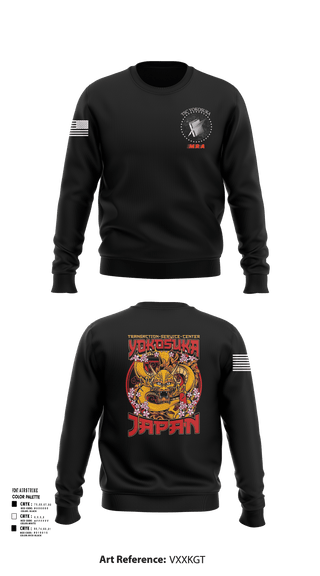 Crew Neck Sweatshirt, Transactional Service Center Yokosuka, Navy, Teamtime, Team time, sublimation, custom sports apparel, team uniforms, spirit wear, spiritwear, sports uniforms, custom shirts, team store, custom team store, fundraiser sports, apparel fundraiser