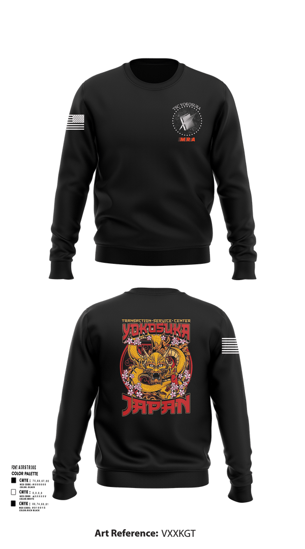 Crew Neck Sweatshirt, Transactional Service Center Yokosuka, Navy, Teamtime, Team time, sublimation, custom sports apparel, team uniforms, spirit wear, spiritwear, sports uniforms, custom shirts, team store, custom team store, fundraiser sports, apparel fundraiser