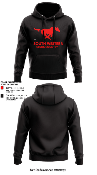 Hoodie, South Western Senior High School Cross Country, Cross Country, Teamtime, Team time, sublimation, custom sports apparel, team uniforms, spirit wear, spiritwear, sports uniforms, custom shirts, team store, custom team store, fundraiser sports, apparel fundraiser