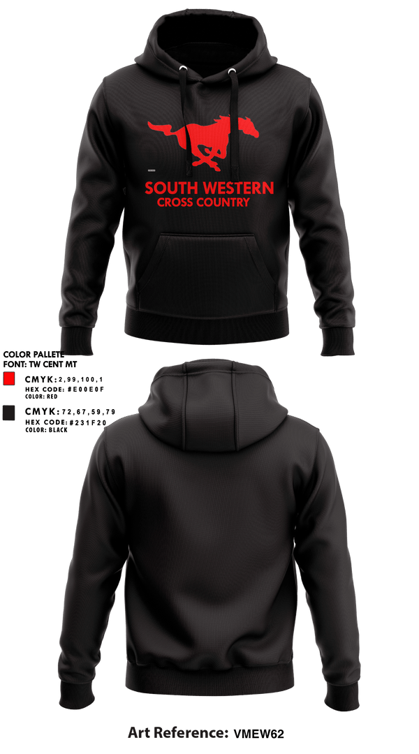 Hoodie, South Western Senior High School Cross Country, Cross Country, Teamtime, Team time, sublimation, custom sports apparel, team uniforms, spirit wear, spiritwear, sports uniforms, custom shirts, team store, custom team store, fundraiser sports, apparel fundraiser