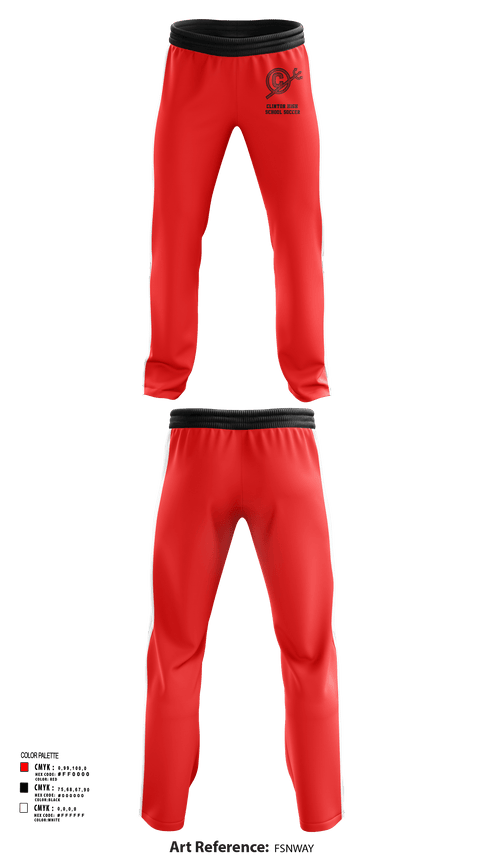 Sweatpants, Clinton High School Soccer, Men's Soccer, Teamtime, Team time, sublimation, custom sports apparel, team uniforms, spirit wear, spiritwear, sports uniforms, custom shirts, team store, custom team store, fundraiser sports, apparel fundraiser