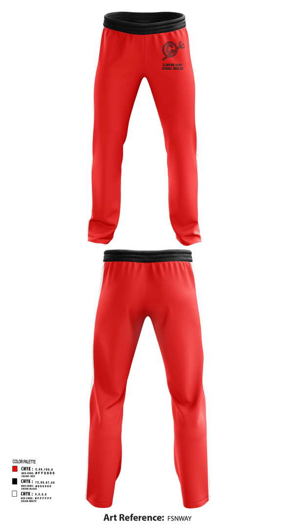 Sweatpants, Clinton High School Soccer, Men's Soccer, Teamtime, Team time, sublimation, custom sports apparel, team uniforms, spirit wear, spiritwear, sports uniforms, custom shirts, team store, custom team store, fundraiser sports, apparel fundraiser