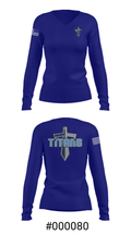 Ridgeland High School Baseball 35303095 Women's Long Sleeve V-neck Shirt - 20