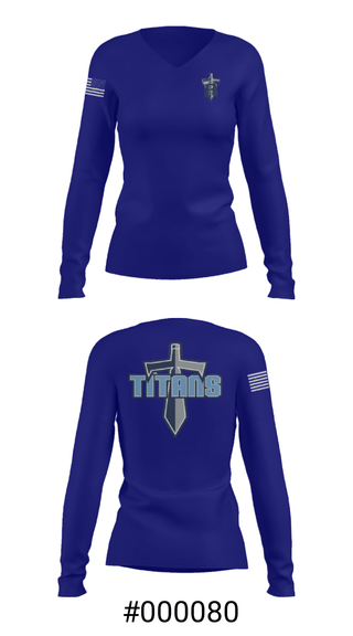 Women's Long Sleeve Vneck Shirt, Ridgeland High School Baseball, Baseball, Teamtime, Team time, sublimation, custom sports apparel, team uniforms, spirit wear, spiritwear, sports uniforms, custom shirts, team store, custom team store, fundraiser sports, apparel fundraiser