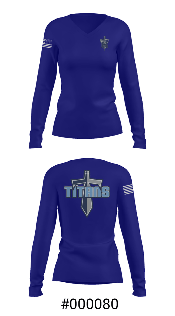 Women's Long Sleeve Vneck Shirt, Ridgeland High School Baseball, Baseball, Teamtime, Team time, sublimation, custom sports apparel, team uniforms, spirit wear, spiritwear, sports uniforms, custom shirts, team store, custom team store, fundraiser sports, apparel fundraiser