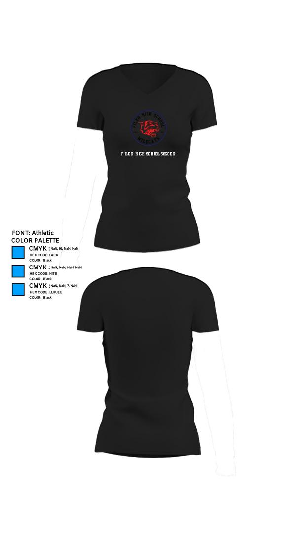 Womens Short Sleeve Vneck Shirt, Filer High School Soccer, Men's Soccer, Teamtime, Team time, sublimation, custom sports apparel, team uniforms, spirit wear, spiritwear, sports uniforms, custom shirts, team store, custom team store, fundraiser sports, apparel fundraiser