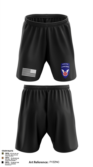 Athletic Shorts With Pockets, 11th Infantry Division (ABN), Army, Teamtime, Team time, sublimation, custom sports apparel, team uniforms, spirit wear, spiritwear, sports uniforms, custom shirts, team store, custom team store, fundraiser sports, apparel fundraiser