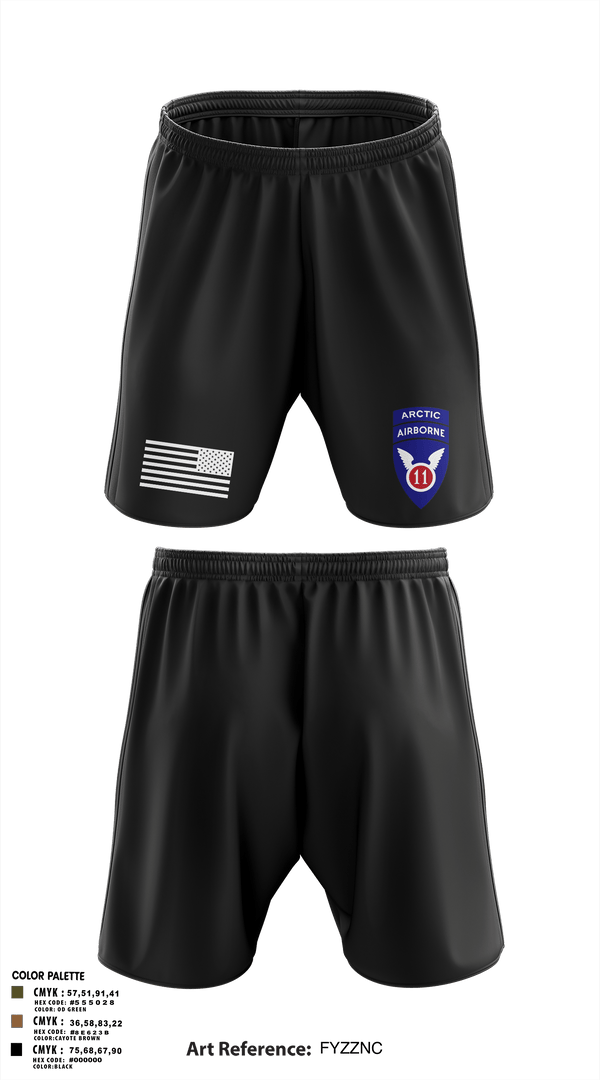 Athletic Shorts With Pockets, 11th Infantry Division (ABN), Army, Teamtime, Team time, sublimation, custom sports apparel, team uniforms, spirit wear, spiritwear, sports uniforms, custom shirts, team store, custom team store, fundraiser sports, apparel fundraiser