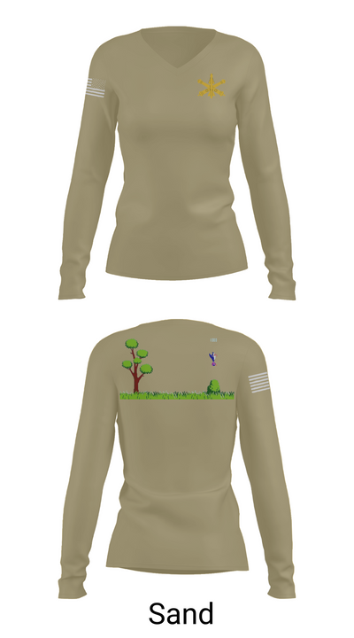 The Legion 97243463 Women's Long Sleeve V-neck Shirt - 97