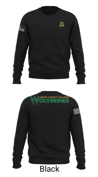 Crew Neck Sweatshirt, Essex County College Track and Field, Track & Field, Teamtime, Team time, sublimation, custom sports apparel, team uniforms, spirit wear, spiritwear, sports uniforms, custom shirts, team store, custom team store, fundraiser sports, apparel fundraiser