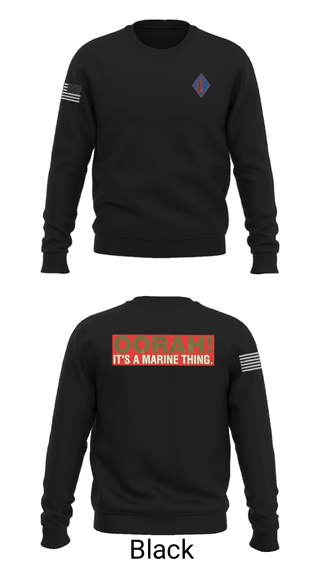 Crew Neck Sweatshirt, 1st Marine Regiment, Marines, Teamtime, Team time, sublimation, custom sports apparel, team uniforms, spirit wear, spiritwear, sports uniforms, custom shirts, team store, custom team store, fundraiser sports, apparel fundraiser