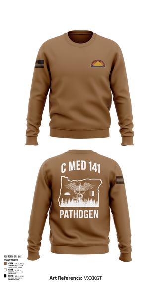 Crew Neck Sweatshirt, C MED 141, National Guard, Teamtime, Team time, sublimation, custom sports apparel, team uniforms, spirit wear, spiritwear, sports uniforms, custom shirts, team store, custom team store, fundraiser sports, apparel fundraiser
