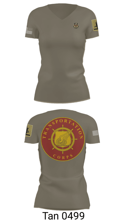 189th Transportation Company 46520683 Women's Short Sleeve V-neck Shirt - 35