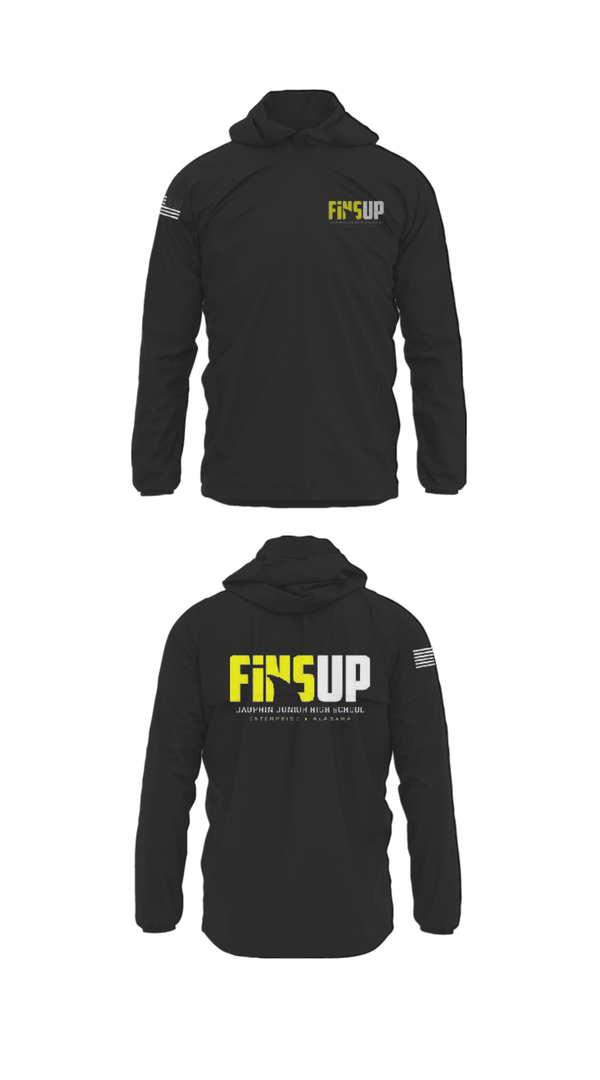 Windbreaker, Dauphin Fins, Football, Teamtime, Team time, sublimation, custom sports apparel, team uniforms, spirit wear, spiritwear, sports uniforms, custom shirts, team store, custom team store, fundraiser sports, apparel fundraiser