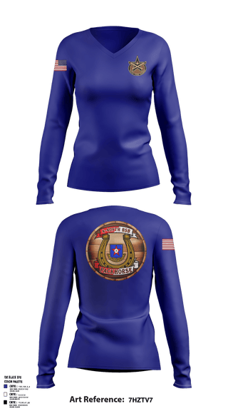 Womens Long Sleeve Vneck Shirt, 4/409th BSB, Army, Teamtime, Team time, sublimation, custom sports apparel, team uniforms, spirit wear, spiritwear, sports uniforms, custom shirts, team store, custom team store, fundraiser sports, apparel fundraiser