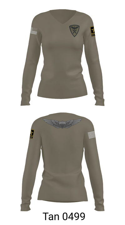 Aviators 74507029 Women's Long Sleeve V-neck Shirt - 77