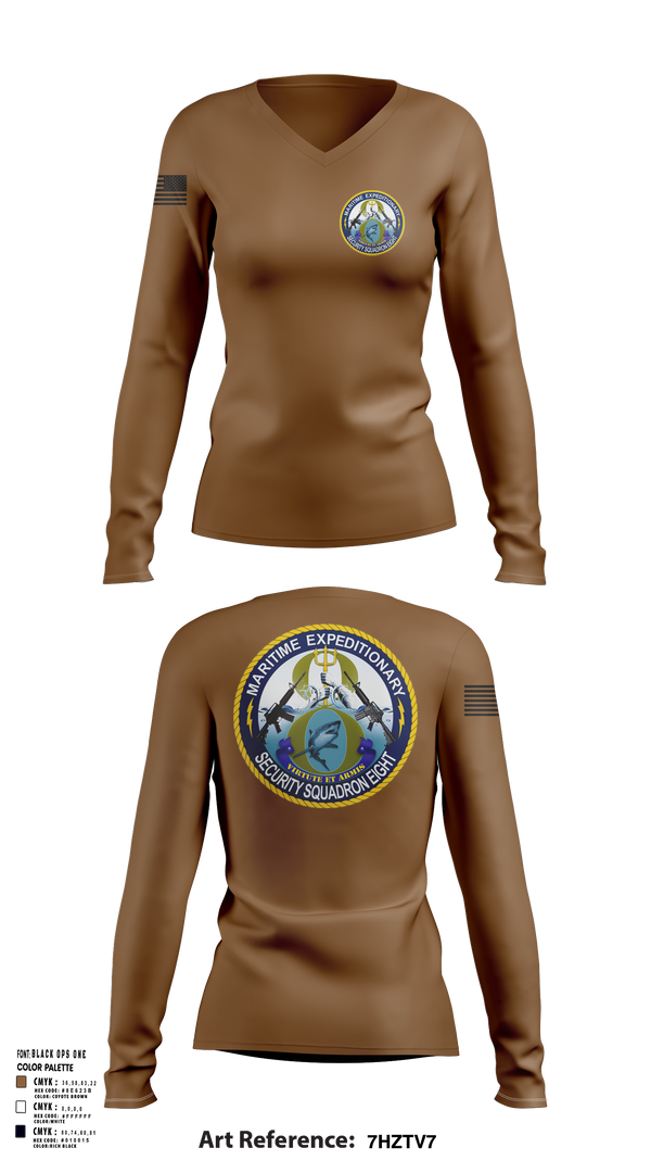 Womens Long Sleeve Vneck Shirt, MSRON 8, Navy, Teamtime, Team time, sublimation, custom sports apparel, team uniforms, spirit wear, spiritwear, sports uniforms, custom shirts, team store, custom team store, fundraiser sports, apparel fundraiser