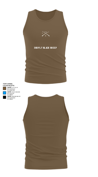 Tank Top, 3rd PLT Black Sheep, Army, Teamtime, Team time, sublimation, custom sports apparel, team uniforms, spirit wear, spiritwear, sports uniforms, custom shirts, team store, custom team store, fundraiser sports, apparel fundraiser