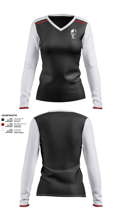 Refinery Safety Culture 32543011 Women's Long Sleeve V-neck Shirt -1 1