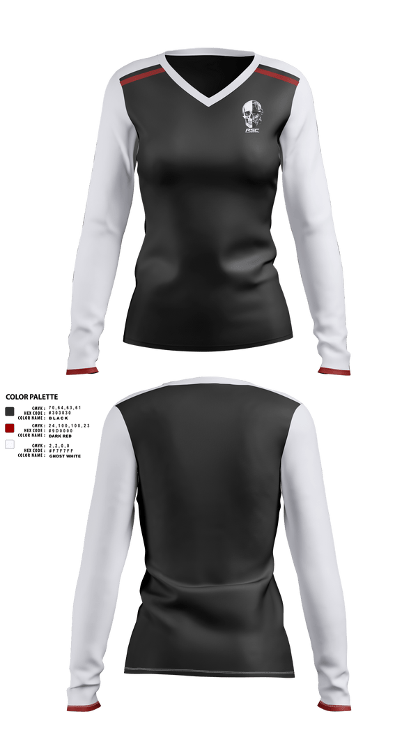 Womens Long Sleeve Vneck Shirt 1, Refinery Safety Culture, , Teamtime, Team time, sublimation, custom sports apparel, team uniforms, spirit wear, spiritwear, sports uniforms, custom shirts, team store, custom team store, fundraiser sports, apparel fundraiser