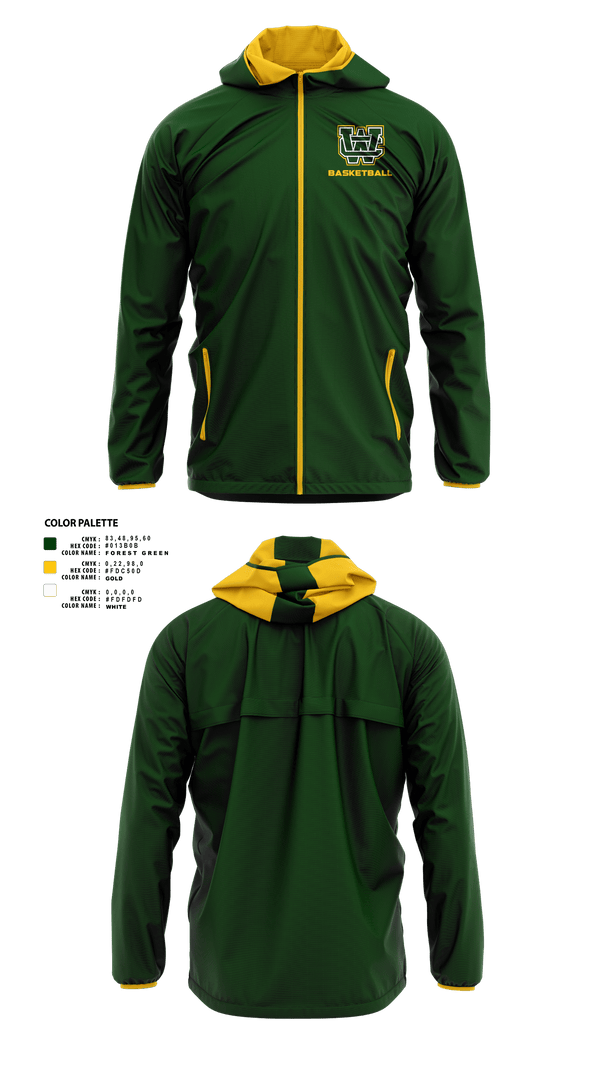 Windbreaker, Wilkes Central High School Basketball, Men's Basketball, Teamtime, Team time, sublimation, custom sports apparel, team uniforms, spirit wear, spiritwear, sports uniforms, custom shirts, team store, custom team store, fundraiser sports, apparel fundraiser