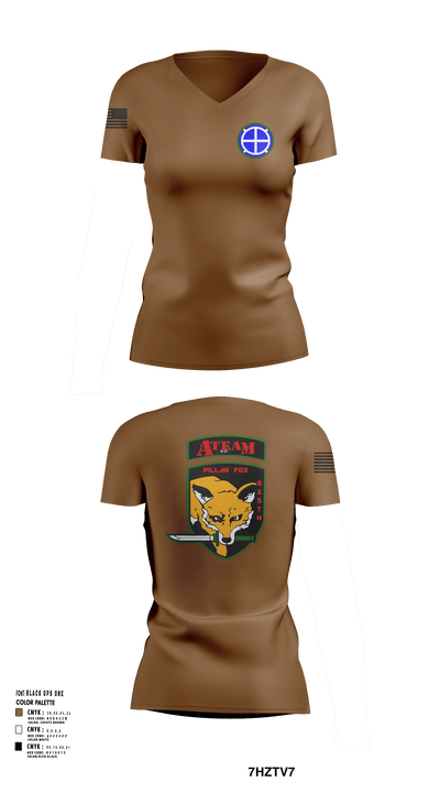 A co 935th ASB 3rd Platoon 87563624 Women's Short Sleeve V-neck Shirt - 126