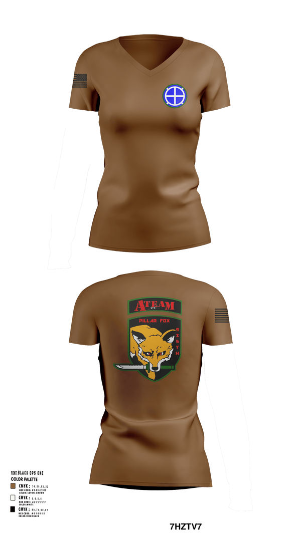 Womens Short Sleeve Vneck Shirt, A co 935th ASB 3rd Platoon, National Guard, Teamtime, Team time, sublimation, custom sports apparel, team uniforms, spirit wear, spiritwear, sports uniforms, custom shirts, team store, custom team store, fundraiser sports, apparel fundraiser