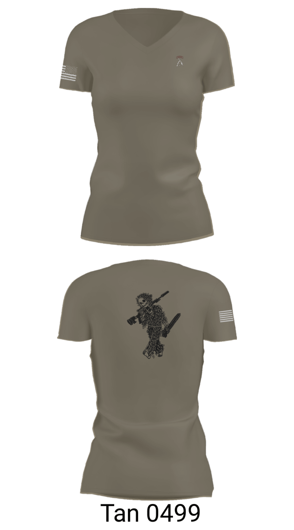 Womens Short Sleeve Vneck Shirt, 2-5 CAV Snipers, Army, Teamtime, Team time, sublimation, custom sports apparel, team uniforms, spirit wear, spiritwear, sports uniforms, custom shirts, team store, custom team store, fundraiser sports, apparel fundraiser