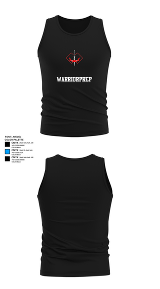 Tank Top, WarriorPrep, Navy, Teamtime, Team time, sublimation, custom sports apparel, team uniforms, spirit wear, spiritwear, sports uniforms, custom shirts, team store, custom team store, fundraiser sports, apparel fundraiser