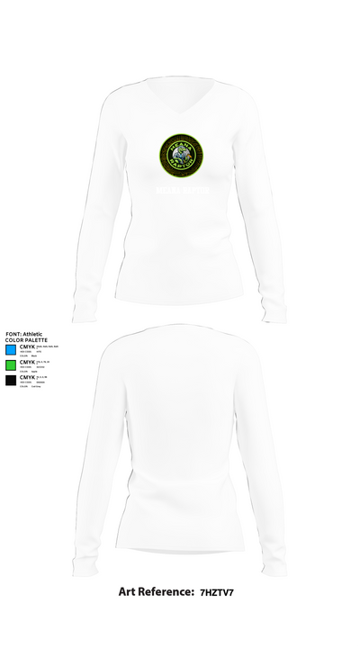 meana raptor 92307249 Women's Long Sleeve V-neck Shirt - 15