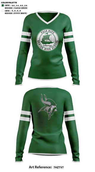 Womens Long Sleeve Vneck Shirt, Palo Alto High School Cheer, Cheer, Teamtime, Team time, sublimation, custom sports apparel, team uniforms, spirit wear, spiritwear, sports uniforms, custom shirts, team store, custom team store, fundraiser sports, apparel fundraiser