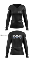 Vance County Sheriff's Office  K9 Unit 48237740 Women's Long Sleeve V-neck Shirt - 6
