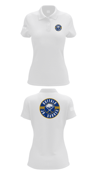 Women's Short Sleeve Performance Polo, Buffalo jr sabres, Ice Hockey, Teamtime, Team time, sublimation, custom sports apparel, team uniforms, spirit wear, spiritwear, sports uniforms, custom shirts, team store, custom team store, fundraiser sports, apparel fundraiser
