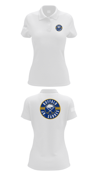 Buffalo jr sabres 58669888 Women's Short Sleeve Performance Polo  - 17