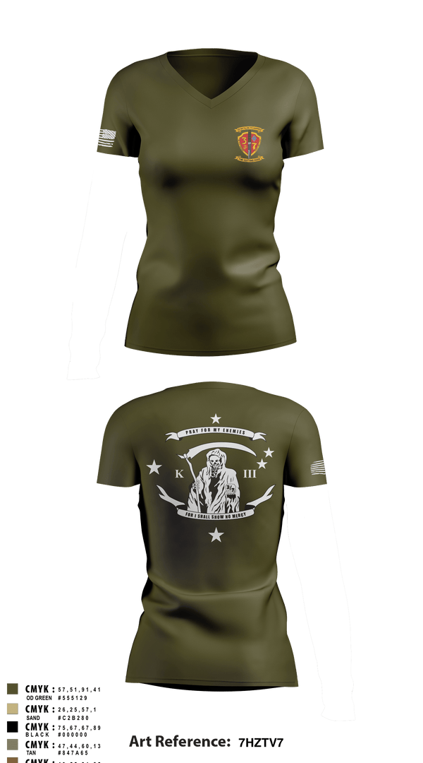 Womens Short Sleeve Vneck Shirt, V3/7, Marines, Teamtime, Team time, sublimation, custom sports apparel, team uniforms, spirit wear, spiritwear, sports uniforms, custom shirts, team store, custom team store, fundraiser sports, apparel fundraiser