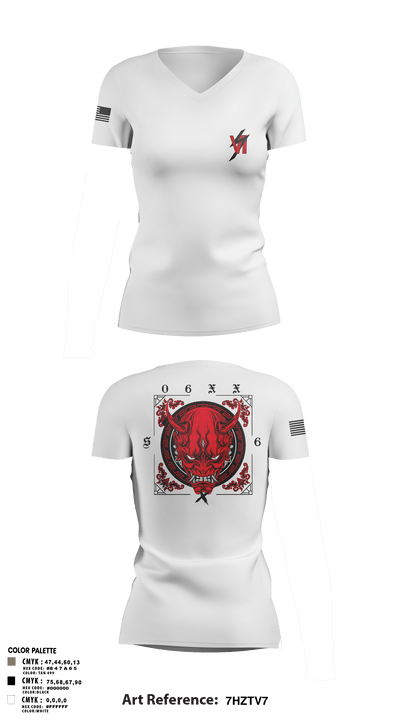 3d SGX 10101271 Women's Short Sleeve V-neck Shirt - 97