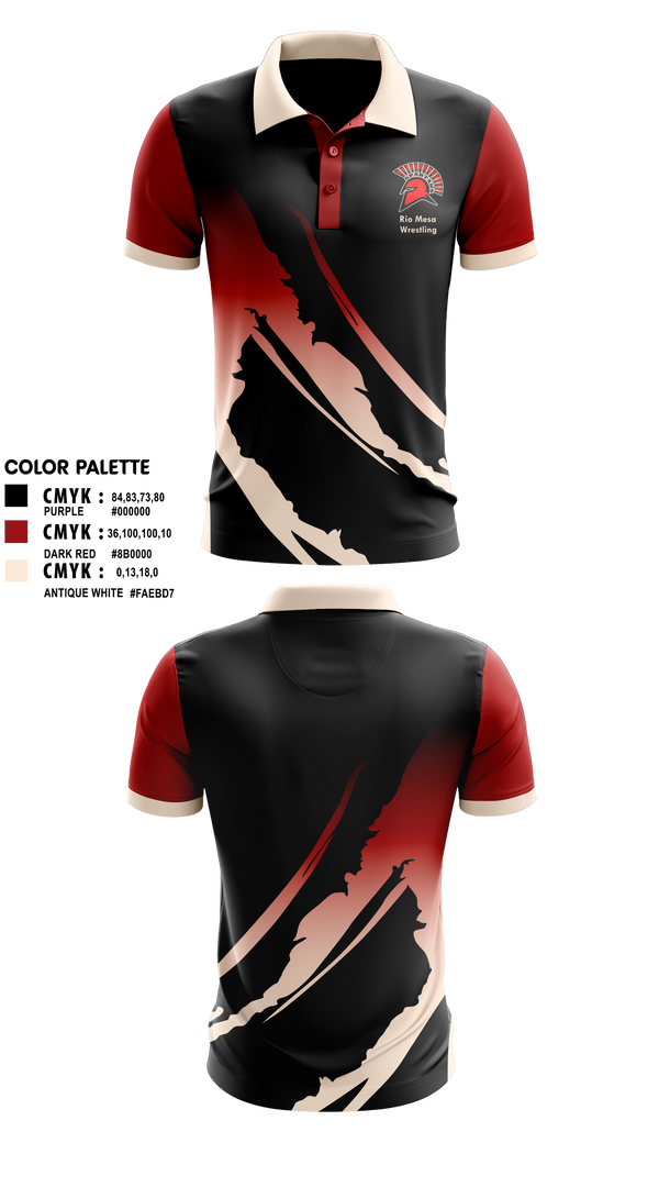 Short Sleeve Performance Polo, Rio Mesa, Wrestling, Teamtime, Team time, sublimation, custom sports apparel, team uniforms, spirit wear, spiritwear, sports uniforms, custom shirts, team store, custom team store, fundraiser sports, apparel fundraiser