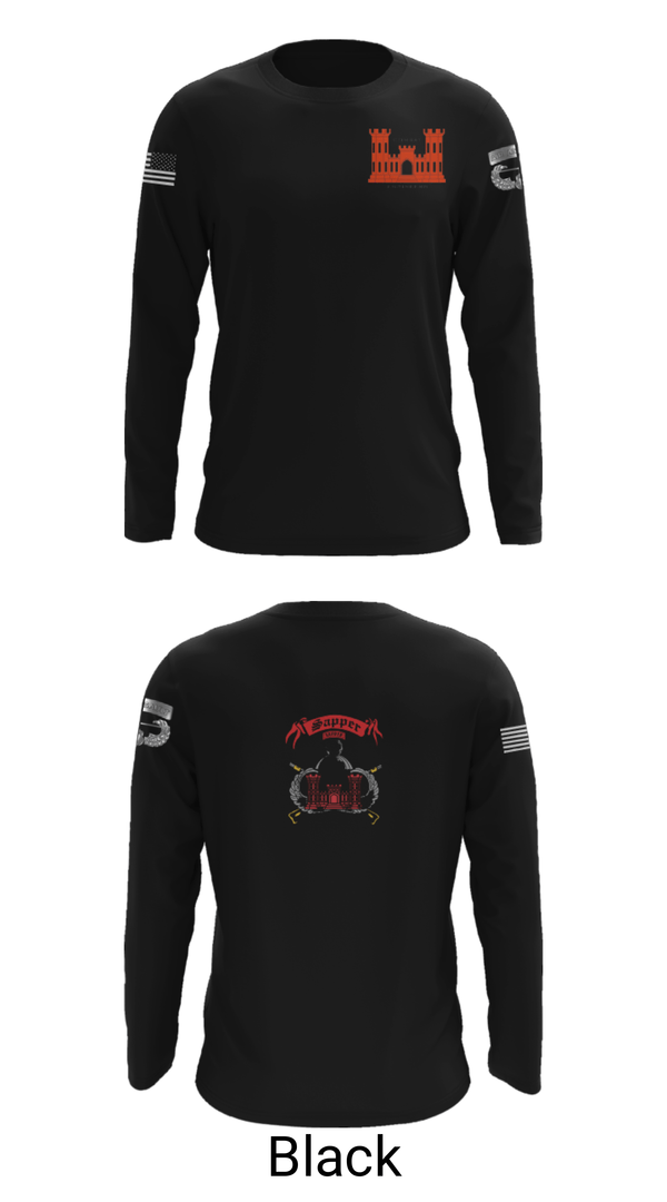 Long Sleeve Performance Shirt, 1138th SAPPER Company, Army, Teamtime, Team time, sublimation, custom sports apparel, team uniforms, spirit wear, spiritwear, sports uniforms, custom shirts, team store, custom team store, fundraiser sports, apparel fundraiser